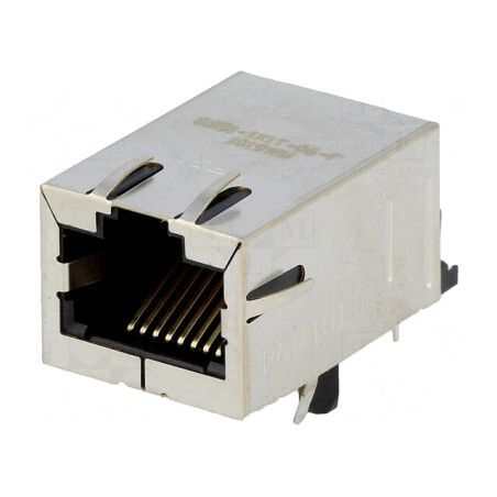 Soclu RJ45 Ecranat cu Transformator de Separare THT | Electronic-mag.ro | Componente Electronice