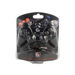 Gamepad USB Negru cu 16 Butoane și Cablu 1.8m | Electronic-mag.ro | Componente Electronice