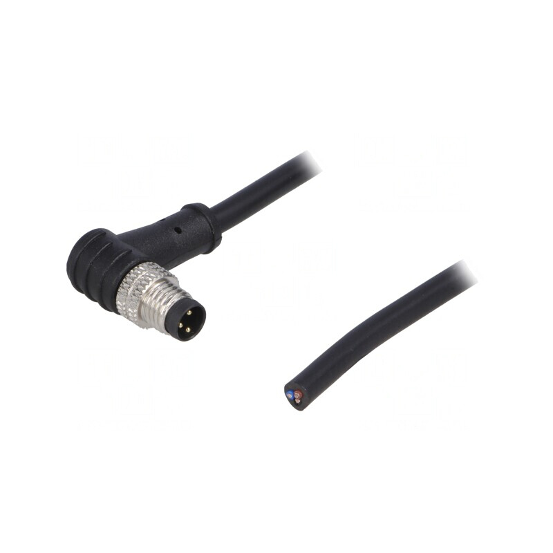 Conector M8 3P 90° cu Cablu și Mufă | Electronic-mag.ro | Componente Electronice