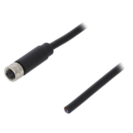 Conector M8 3 Pini Drept cu Cablu 3A 60V | Electronic-mag.ro | Componente Electronice