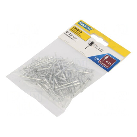 Diblu Aluminiu 3,2mm x 8mm 100 Buc. | Electronic-mag.ro | Componente Electronice