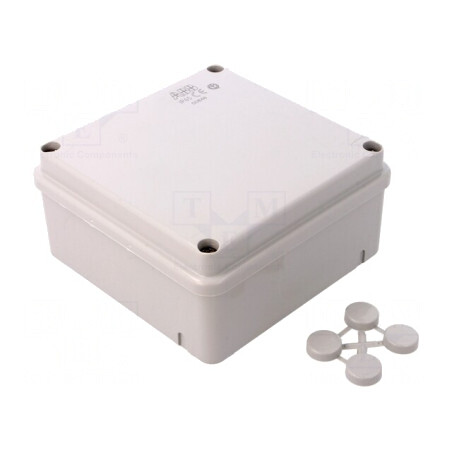 Carcasă Universală Gri IP65 100x100x50mm pentru Perete | Electronic-mag.ro | Componente Electronice