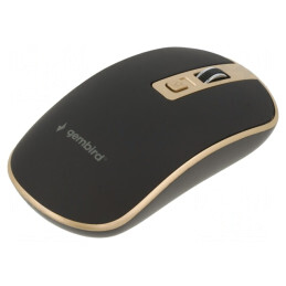Mouse optic wireless USB A negru/auriu 4 butoane 10m | Electronic-mag.ro | Componente Electronice