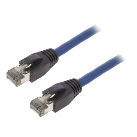 Patch cord albastru S/FTP Cat 8.1 2m LSZH 26AWG | Electronic-mag.ro | Componente Electronice