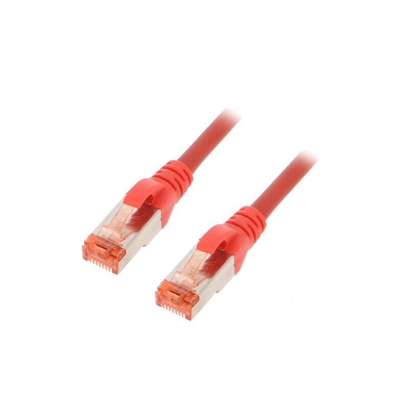 Patch Cord S/FTP Cat6 Cupru LSZH Roșu 5m | Electronic-mag.ro | Componente Electronice
