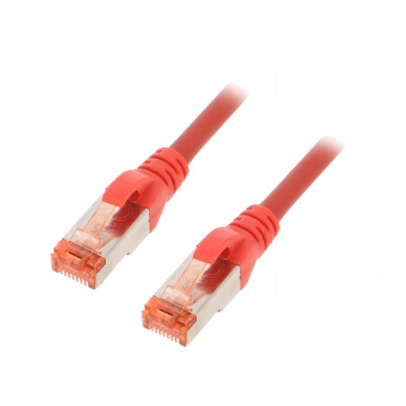 Patch Cord S/FTP Cat6 Cupru LSZH Roșu 5m | Electronic-mag.ro | Componente Electronice