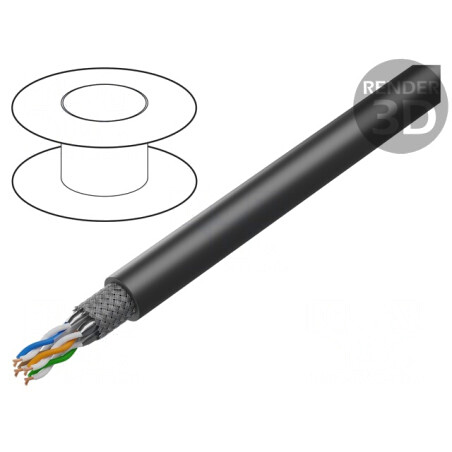 Cablu Ethernet Industrial HELUKAT 1000IND S/FTP 4x2x26AWG | Electronic-mag.ro | Componente Electronice