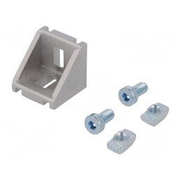 Colțar pentru profile 8mm 28x30x30mm | Electronic-mag.ro | Componente Electronice