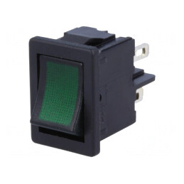Comutator Balansier Verde 4A 250V IP40 Cu Lumină 230V | Electronic-mag.ro | Componente Electronice