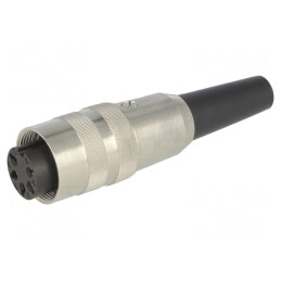 Conector M16 Mufă Mamă 5 PIN 5A 250V Drept pentru Lipire pe Cablu | Electronic-mag.ro | Componente Electronice