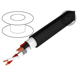 Cablu: DMX; HELULIGHT®; 1x2x0,24mm2,2x1mm2; litat; 110Ω; -25÷70°C