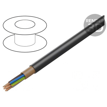 Cablu Electric NYY 10G1,5mm2 Negru 600V/1kV | Electronic-mag.ro | Componente Electronice