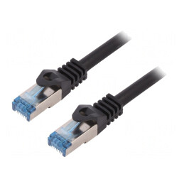 Cablu Patch S/FTP Cat6a Negru 5m LSZH | Electronic-mag.ro | Componente Electronice