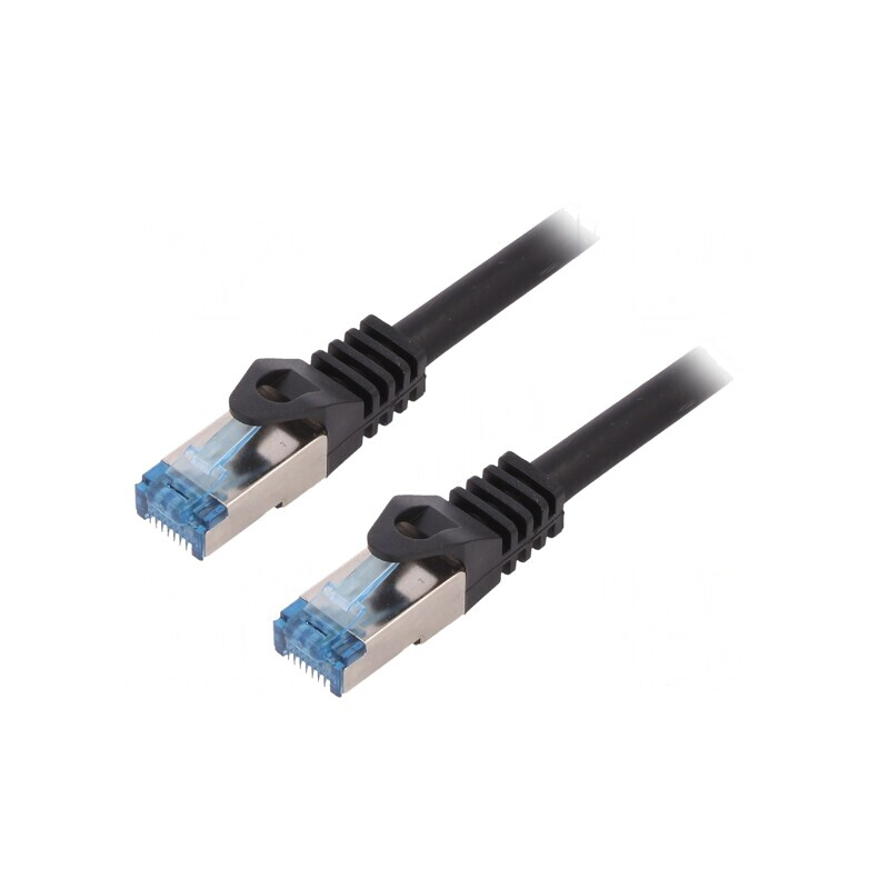 Cablu Patch S/FTP Cat6a Negru 5m LSZH | Electronic-mag.ro | Componente Electronice