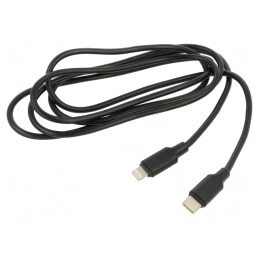 Cablu USB-C la Lightning 1m Negru 36W | Electronic-mag.ro | Componente Electronice