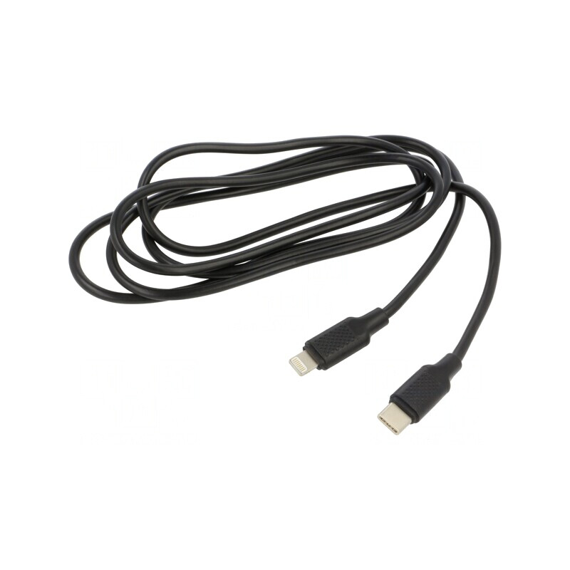 Cablu USB-C la Lightning 1m Negru 36W | Electronic-mag.ro | Componente Electronice Cablu USB-C la Lightning 1m Negru 36W | Electronic-mag.ro | Componente Electronice
