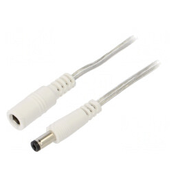 Cablu DC 5,5/2,1 cu Mufă și Soclu 3m | Electronic-mag.ro | Componente Electronice