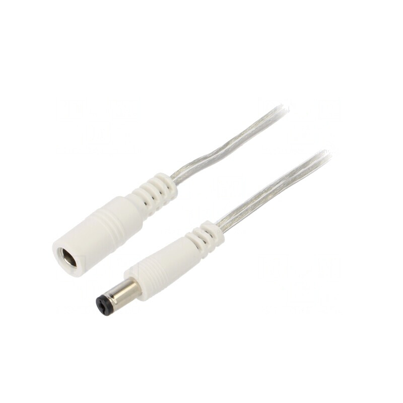 Cablu DC 5,5/2,1 cu Mufă și Soclu 3m | Electronic-mag.ro | Componente Electronice