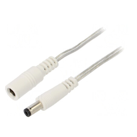 Cablu DC 5,5/2,1 cu Mufă și Soclu 3m | Electronic-mag.ro | Componente Electronice