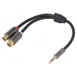 Cablu Jack 3,5mm la RCA Aurit 0,2m | Electronic-mag.ro | Componente Electronice