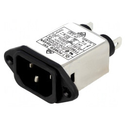 Conector de Alimentare AC 3A 250VAC 1,8mH IEC 60320 | Electronic-mag.ro | Componente Electronice