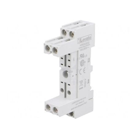 Stativ PIN 8 10A 250VAC pentru șină DIN HR30 HR50 | Electronic-mag.ro | Componente Electronice