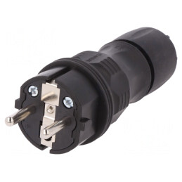 Conector de Alimentare AC Tată 2P PE 250VAC 16A pe Cablu