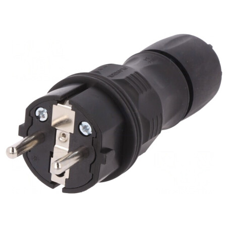 Conector de Alimentare AC Tată 2P PE 250VAC 16A pe Cablu | Electronic-mag.ro | Componente Electronice
