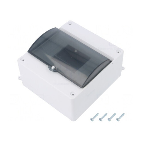 Carcasă pentru aparatură modulară IP20 albă 400V 6 module | Electronic-mag.ro | Componente Electronice