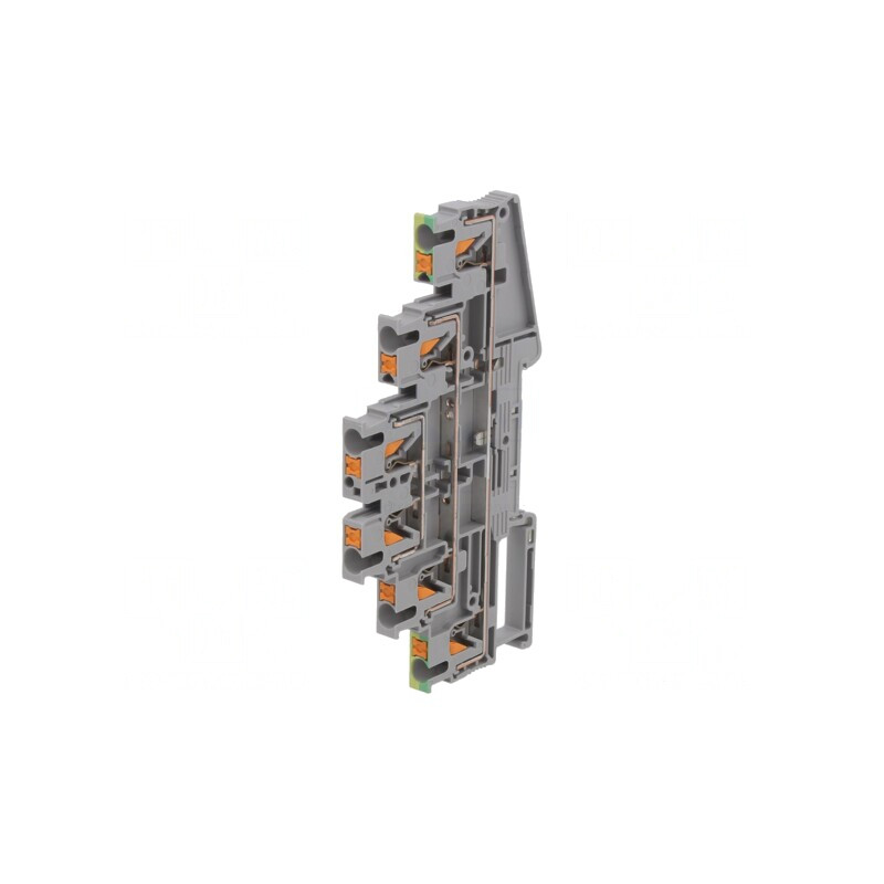 Terminal Îmbinare Șine 0,14-4mm² 3 Piste 5 Borne Galben-Verde | Electronic-mag.ro | Componente Electronice