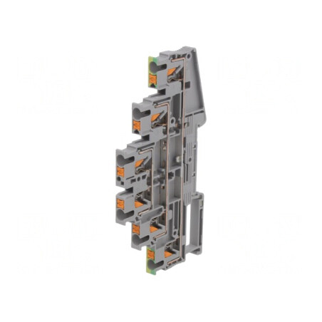 Terminal Îmbinare Șine 0,14-4mm² 3 Piste 5 Borne Galben-Verde | Electronic-mag.ro | Componente Electronice