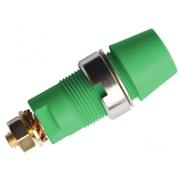 Soclu Banană Verde Aurit 4mm 32A 1kV cu Izolație | Electronic-mag.ro | Componente Electronice