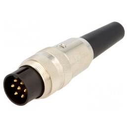 Mufă Tată M16 Lipire pe Cablu 7 PIN 5A 250V Drept | Electronic-mag.ro | Componente Electronice