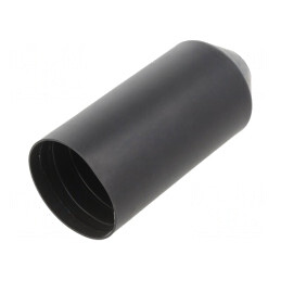 Cap termocontractabil adeziv 40mm negru poliolefina POX | Electronic-mag.ro | Componente Electronice
