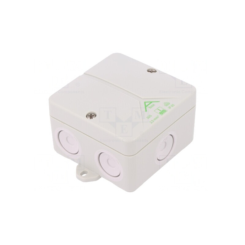 Cutie de conexiuni 80x80x52mm polistiren | Electronic-mag.ro | Componente Electronice