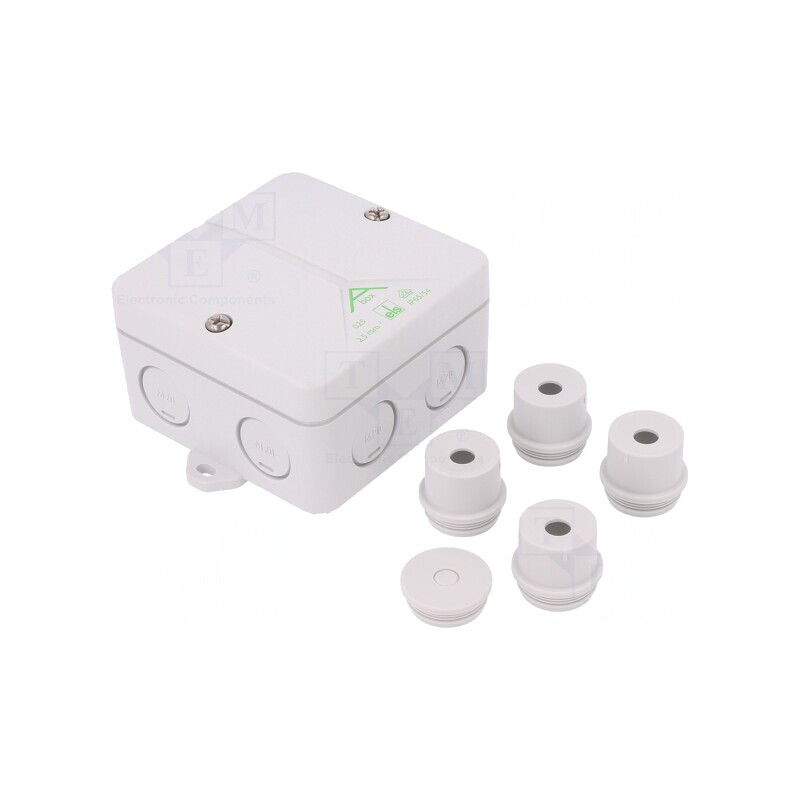 Cutie de conexiuni polistiren 82x82x51mm | Electronic-mag.ro | Componente Electronice