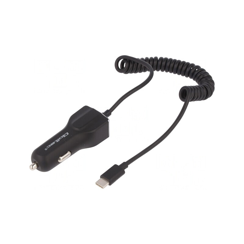 Încărcător Auto USB-C 12-24V 5V/3A 0,9m | Electronic-mag.ro | Componente Electronice