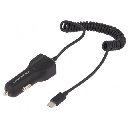Încărcător Auto USB-C 12-24V 5V/3A 0,9m | Electronic-mag.ro | Componente Electronice