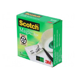 Bandă Autoadezivă Albă Mată 19mm x 33m | Electronic-mag.ro | Componente Electronice