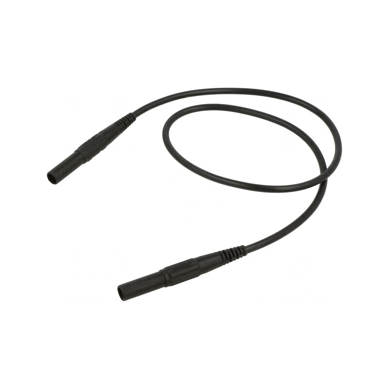 Cablu de măsurare mufă banană 4mm izolaţie neagră | Electronic-mag.ro | Componente Electronice