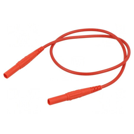 Cablu de măsurare mufă banană 4mm roșie 19A | Electronic-mag.ro | Componente Electronice