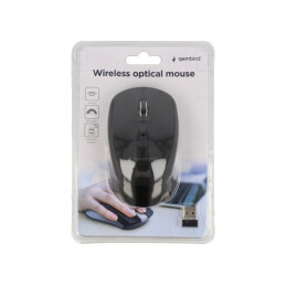 Mouse optic wireless negru USB 4 butoane 10m | Electronic-mag.ro | Componente Electronice