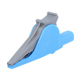 Bornă crocodil albastră 36A 4mm 1kVDC | Electronic-mag.ro | Componente Electronice