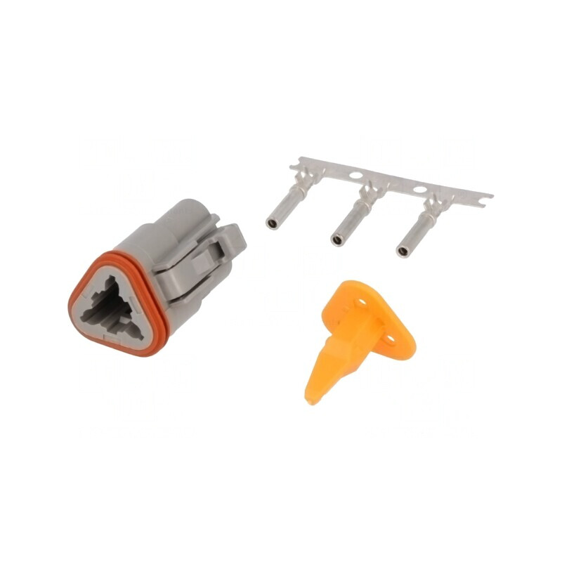 Conector DT Mamă 3 Pin Crimpat Cablu-Cablu | Electronic-mag.ro | Componente Electronice