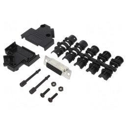 Conector D-Sub 26 PIN Mamă 45° Lipire Cablu Gold | Electronic-mag.ro | Componente Electronice