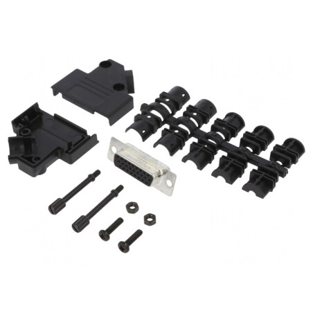 Conector D-Sub 26 PIN Mamă 45° Lipire Cablu Gold | Electronic-mag.ro | Componente Electronice