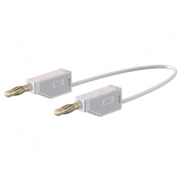Cablu de măsurare 0,25m 60VDC/30VAC 32A Alb | Electronic-mag.ro | Componente Electronice
