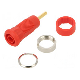 Soclu Banană 2mm Roșu Pe Panou | Electronic-mag.ro | Componente Electronice