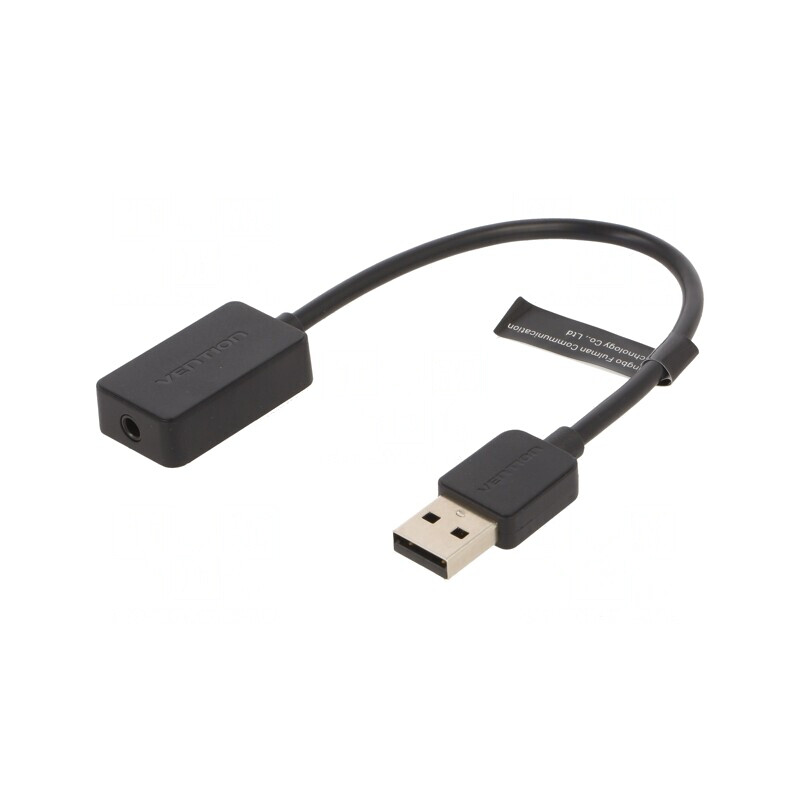 Card de Extensie PC Audio Neagră cu USB și Jack 3.5mm | Electronic-mag.ro | Componente Electronice