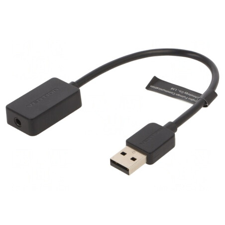 Card de Extensie PC Audio Neagră cu USB și Jack 3.5mm | Electronic-mag.ro | Componente Electronice